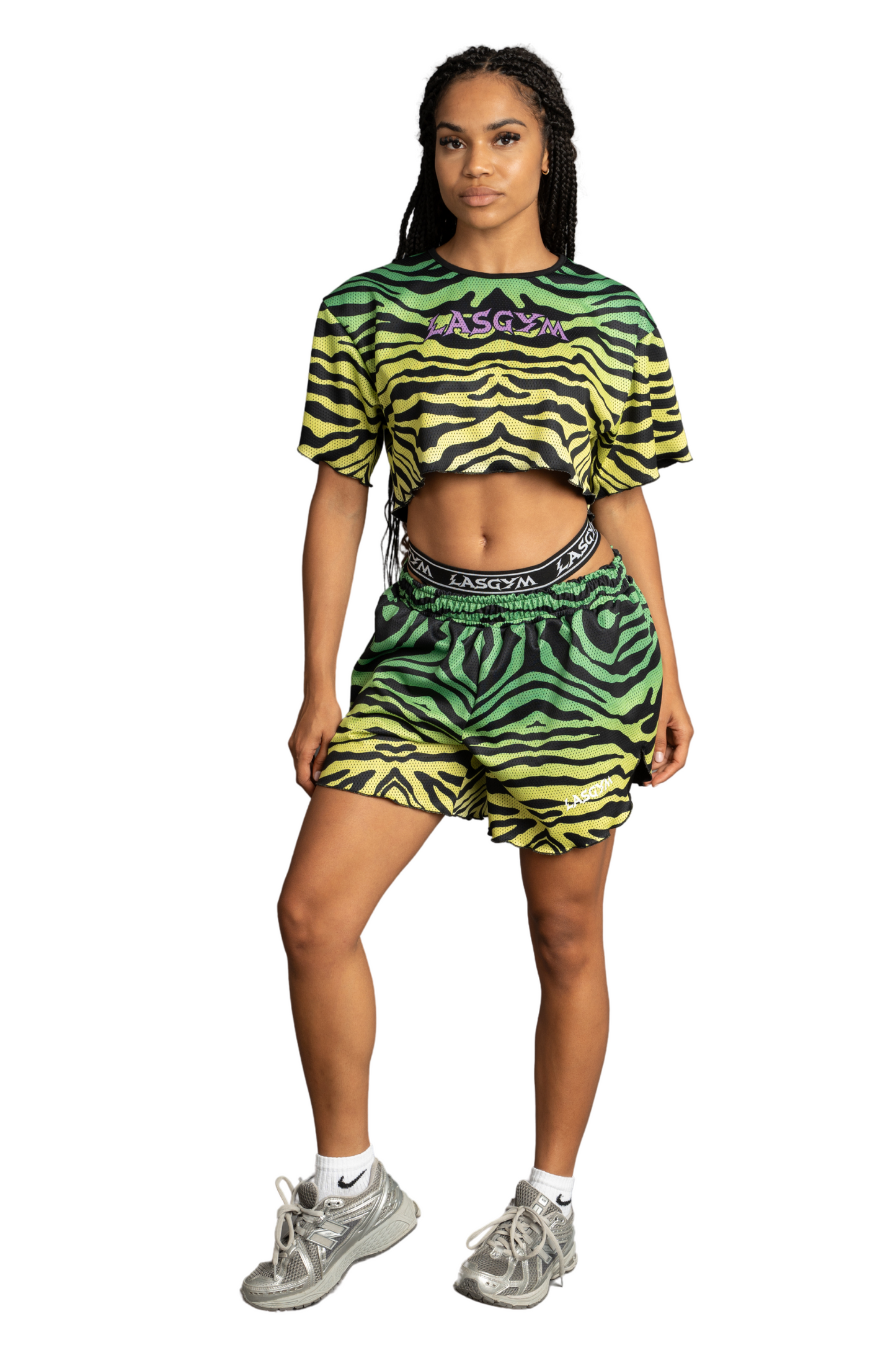 CAMISETAS CROPPED KENDALL VERDE CEBRA