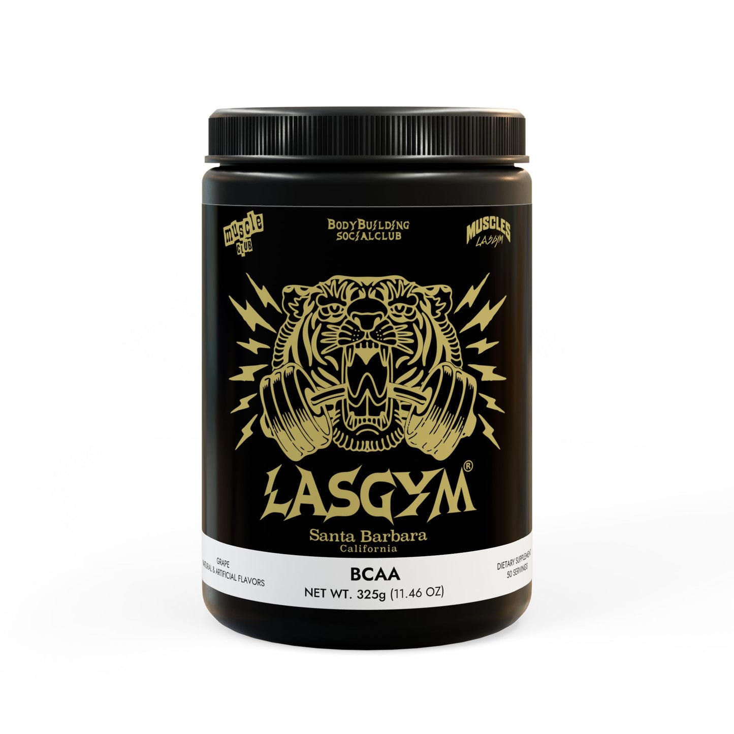 Lasgym® BCAA Supplement, Grape (325g, 11.46oz, 50 servings)
