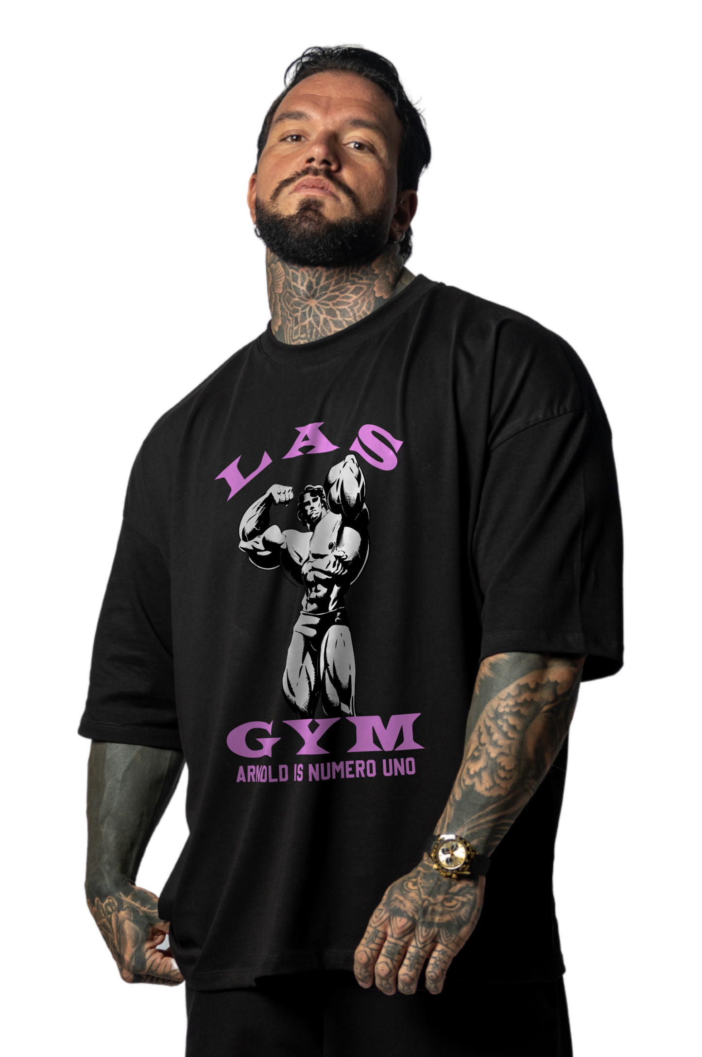 T-shirt S-Over ARNOLD GYM Pink
