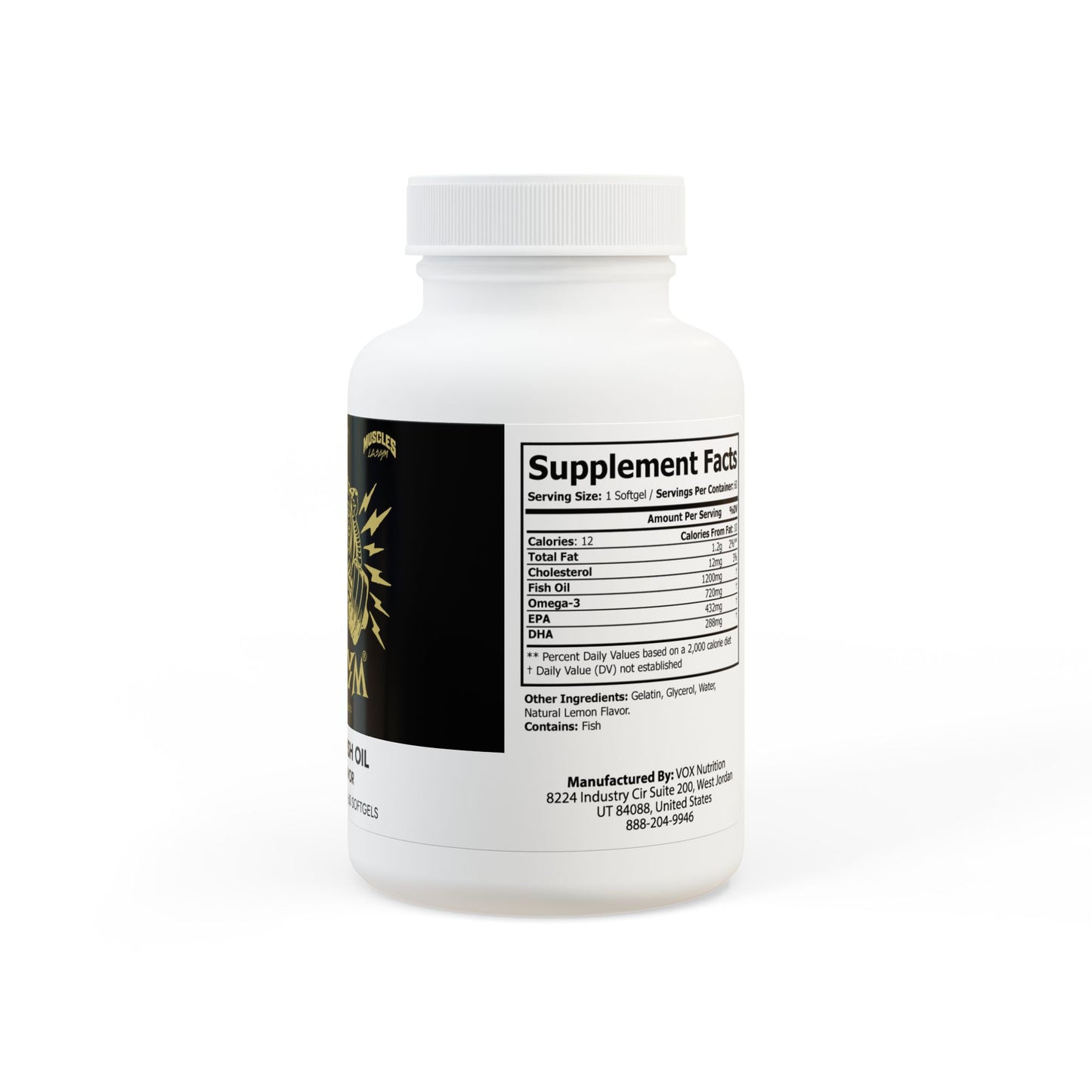 Lasgym® Omega 3 Fish Oil Supplement (60 Softgels)