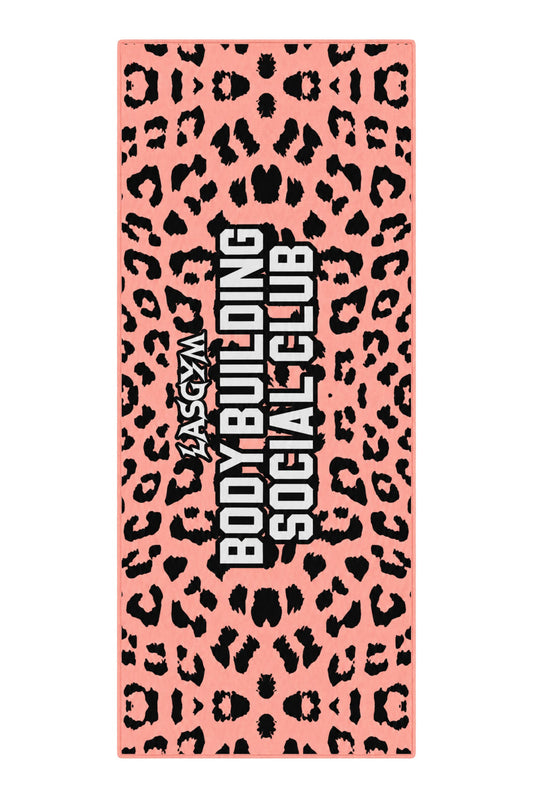 Gym Towel Leopard Salmone