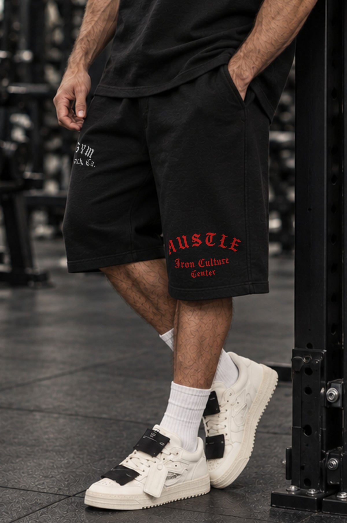 Golden Era This is War Black Oversized Shorts