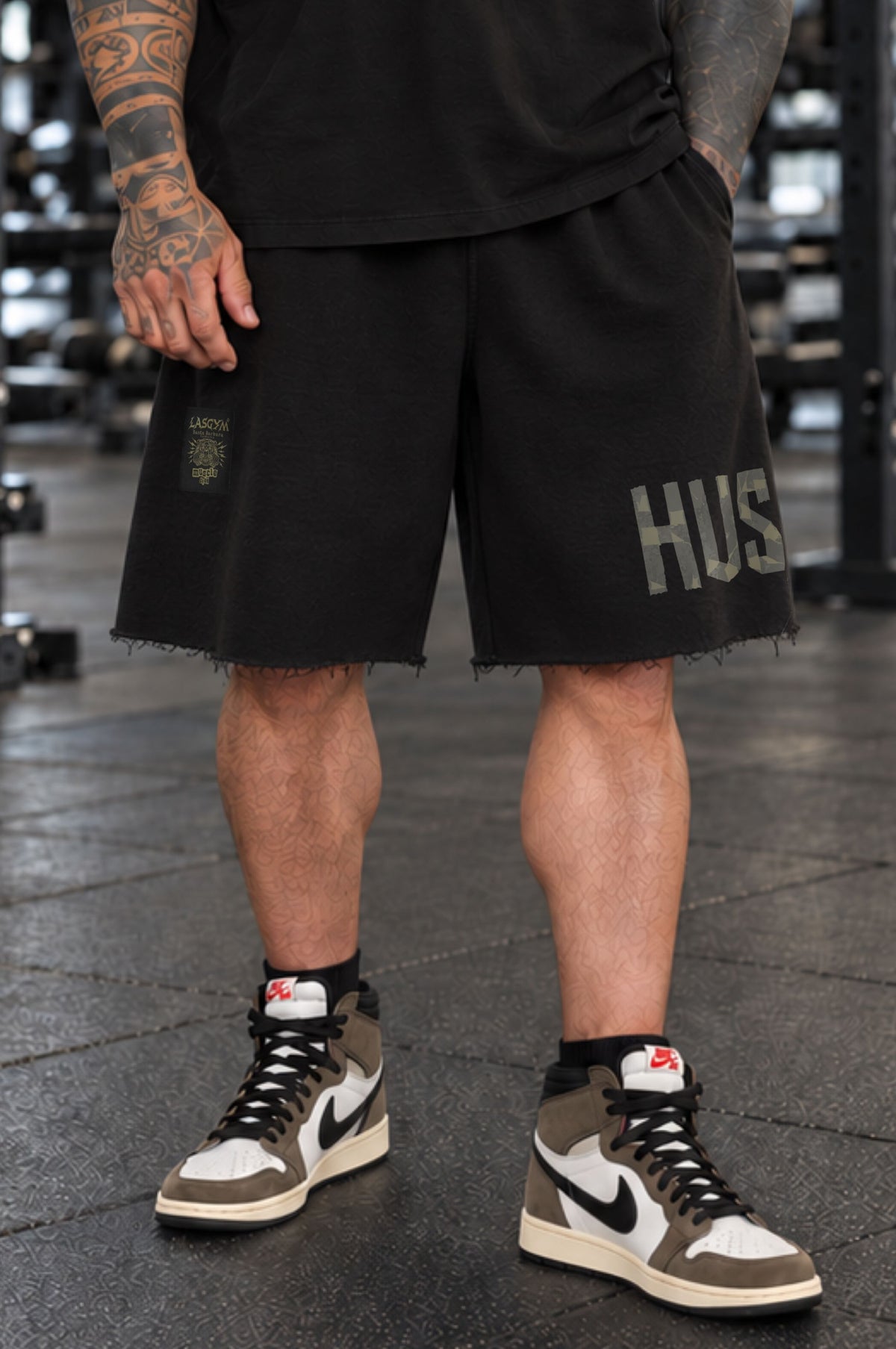 Golden Era This is War Black Oversized Shorts