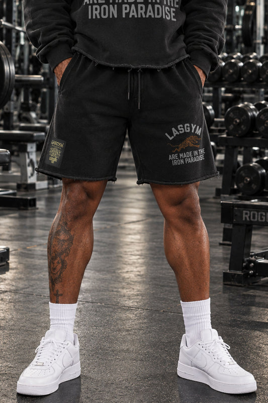 Golden Era This is War Black Oversized Shorts
