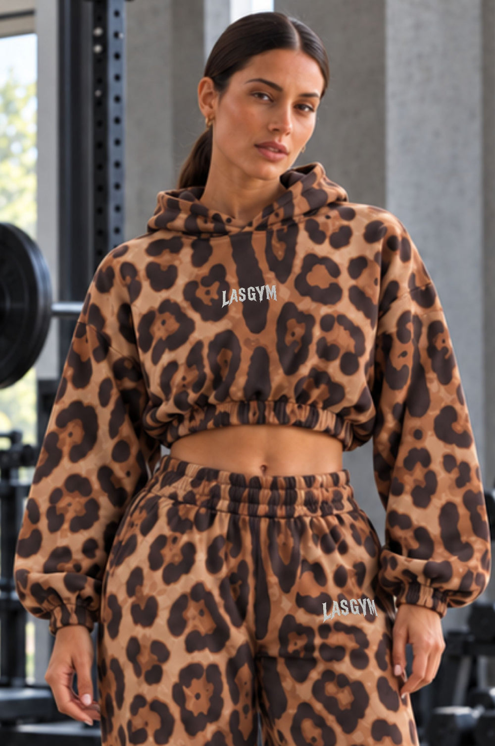 Relentless Metallic Oversized Cropped Hoodie