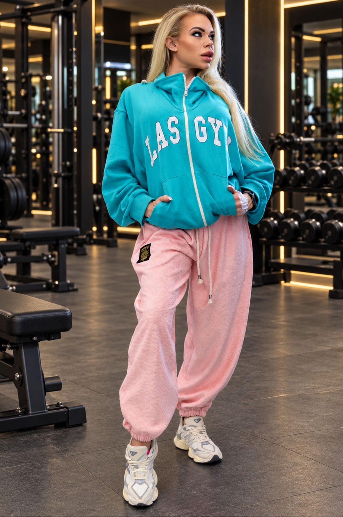 Relentless Metallic Oversized Cropped Hoodie