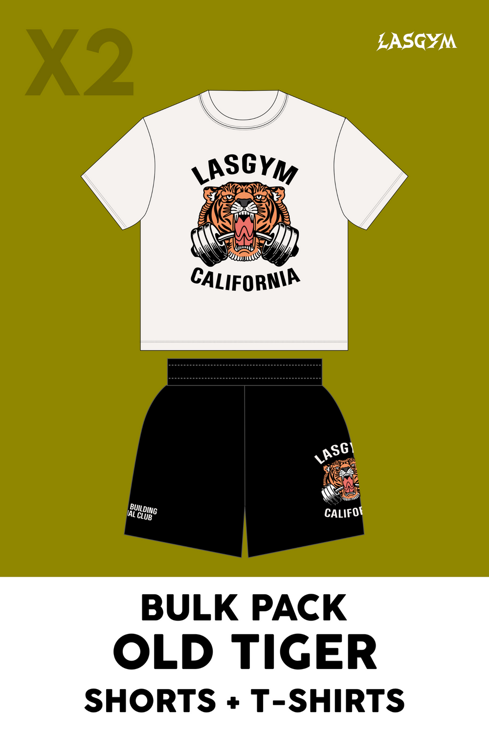 Bulk Pack 1 T-SHIRT OVERSIZE + 1 SHORT OLD TIGER