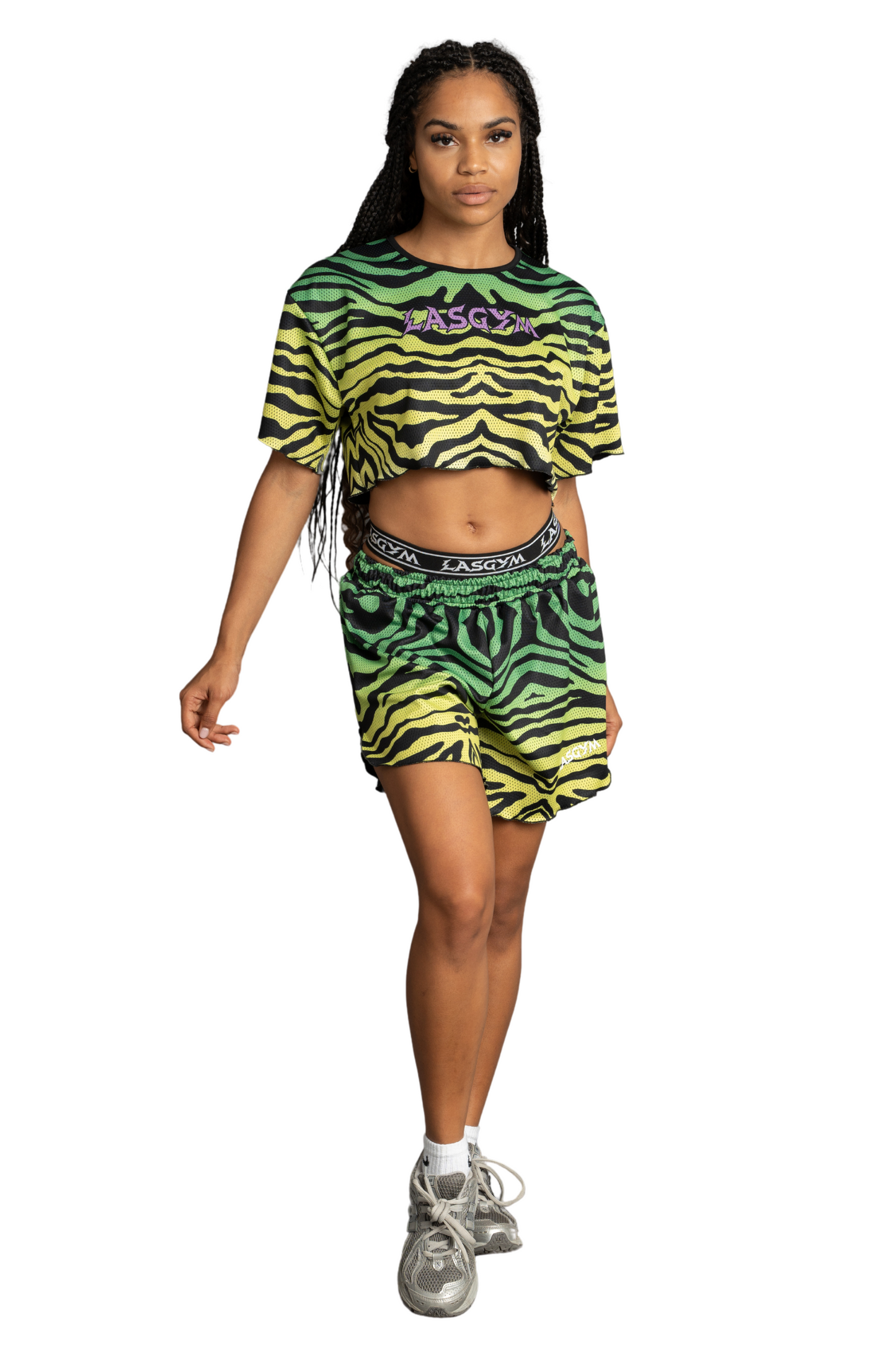 CROP T-SHIRTS KENDALL GREEN ZEBRA 