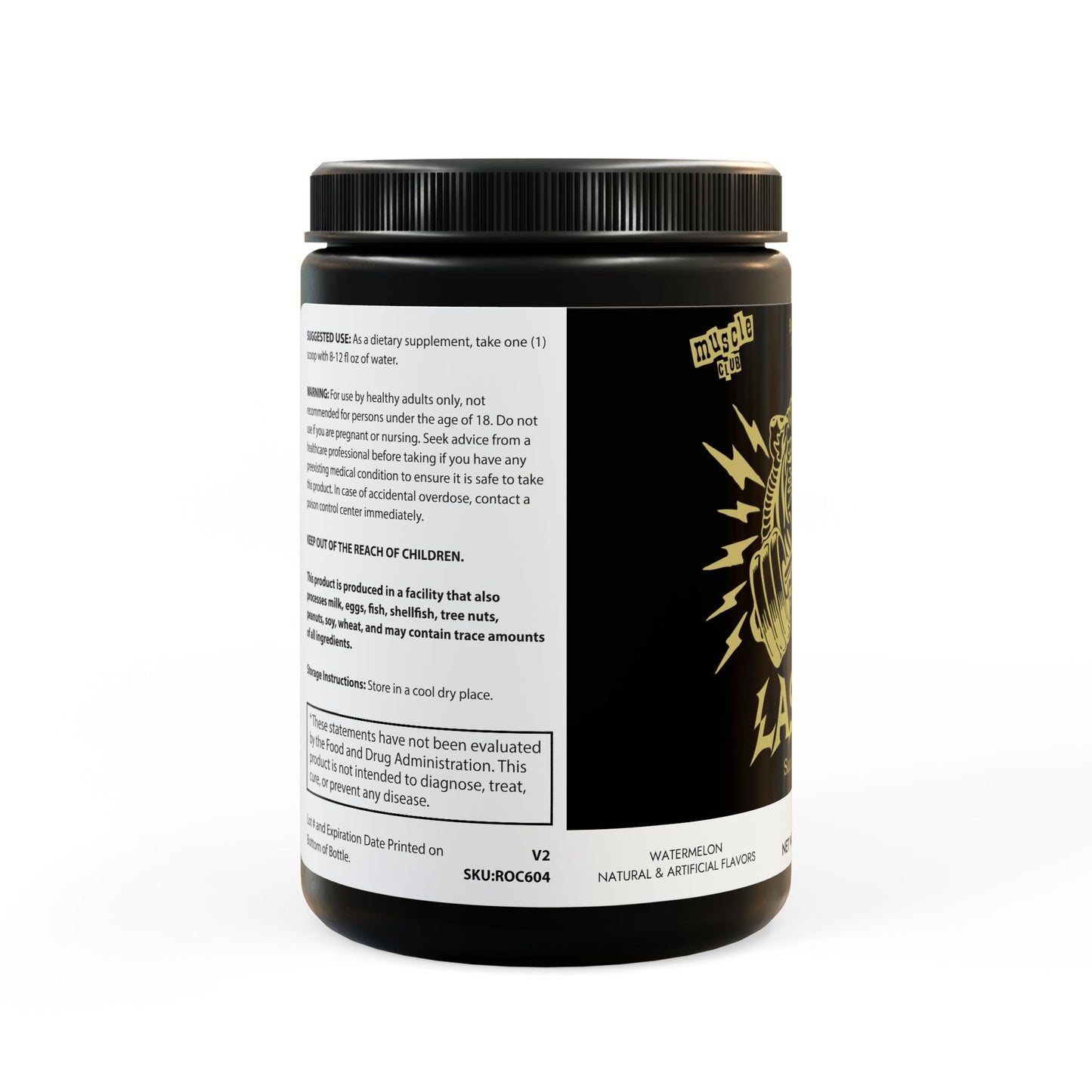 Lasgym® BCAA Supplement, Watermelon (325g, 11.46oz, 45 servings)