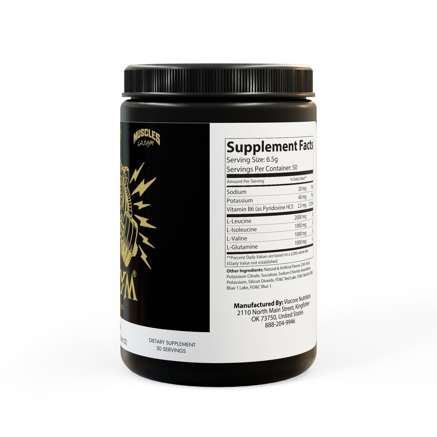 Lasgym® BCAA Supplement, Grape (325g, 11.46oz, 50 servings)