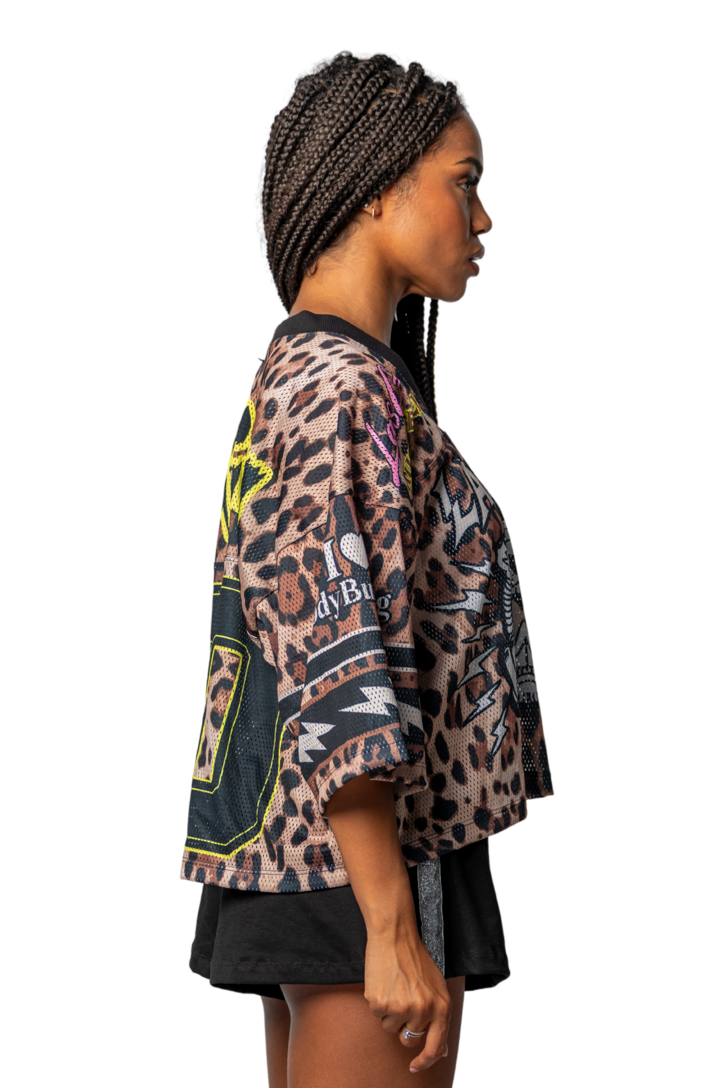 CROP T-SHIRTS KENDALL ZEBRA DEGRADE' 