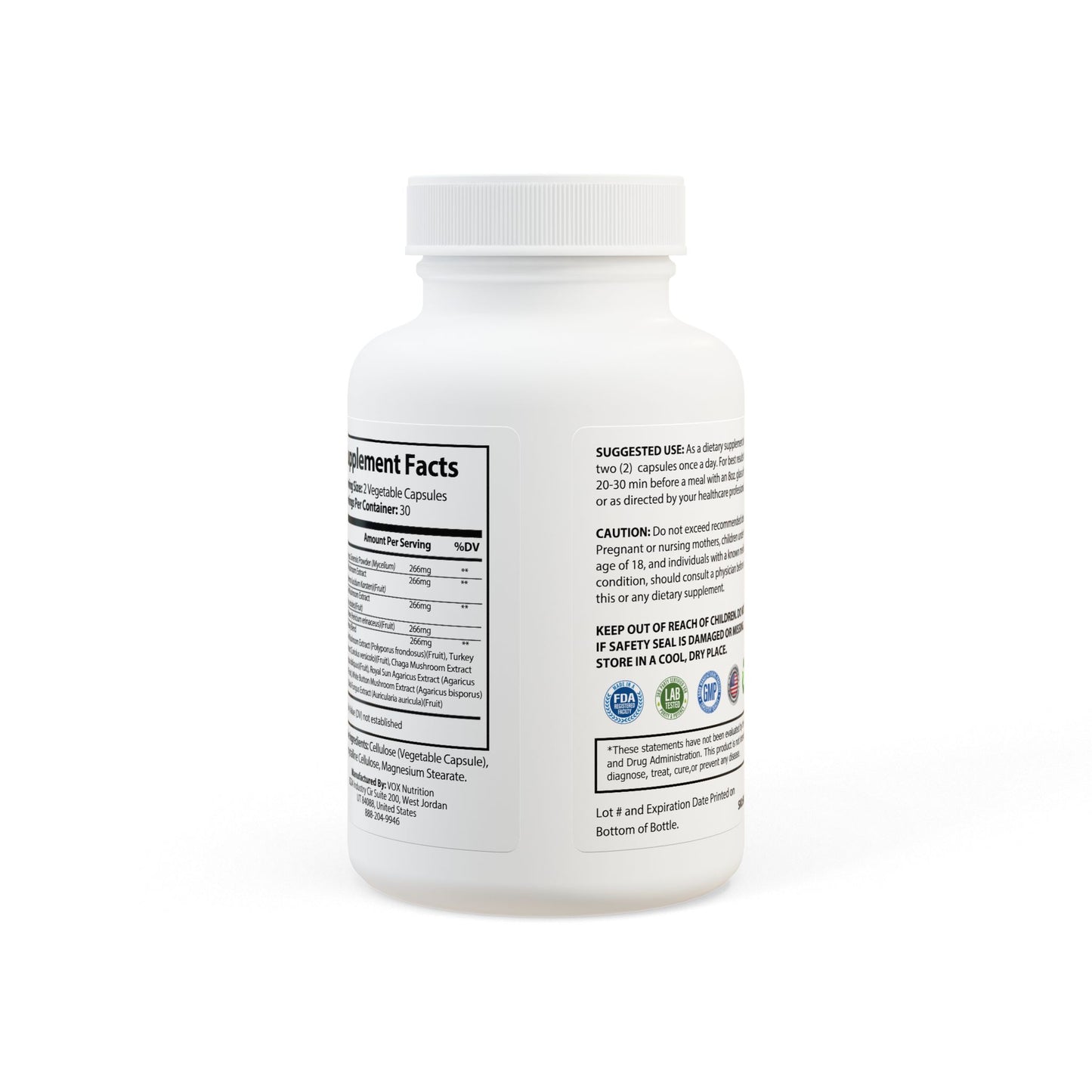 Lasgym® Mushroom Blend Supplement (60 Capsules)