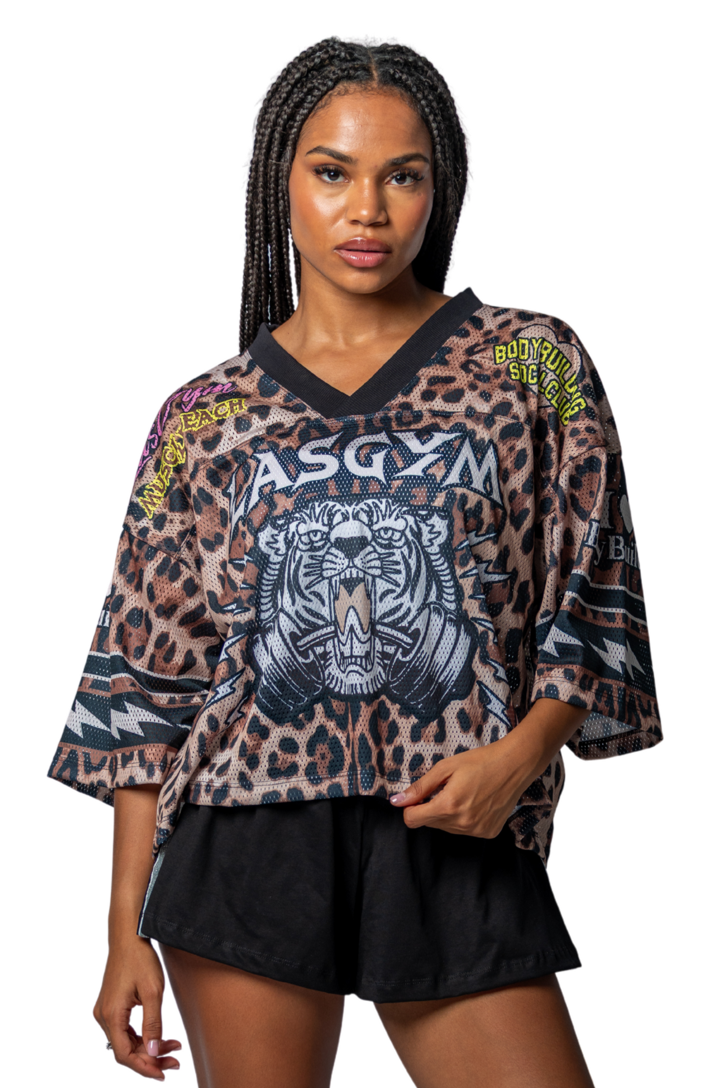 CROP T-SHIRTS KENDALL ZEBRA DEGRADE' 