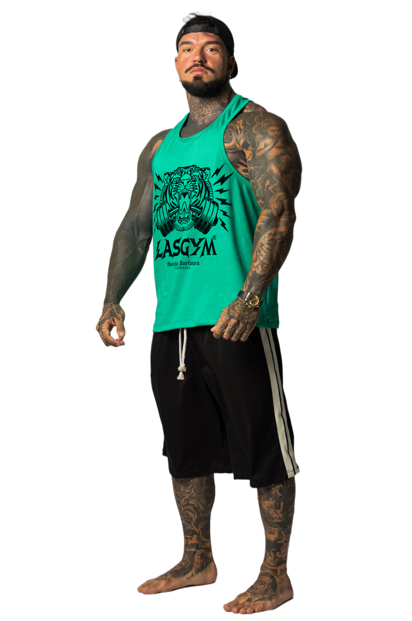 Camiseta sin mangas al atardecer