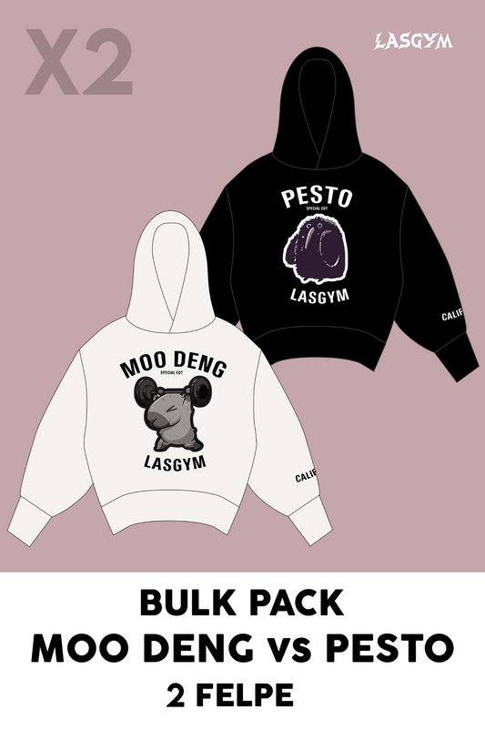 Bulk Pack 1 SUDADERA MOO DENG LIMITED + 1 SUDADERA PESTO LIMITED