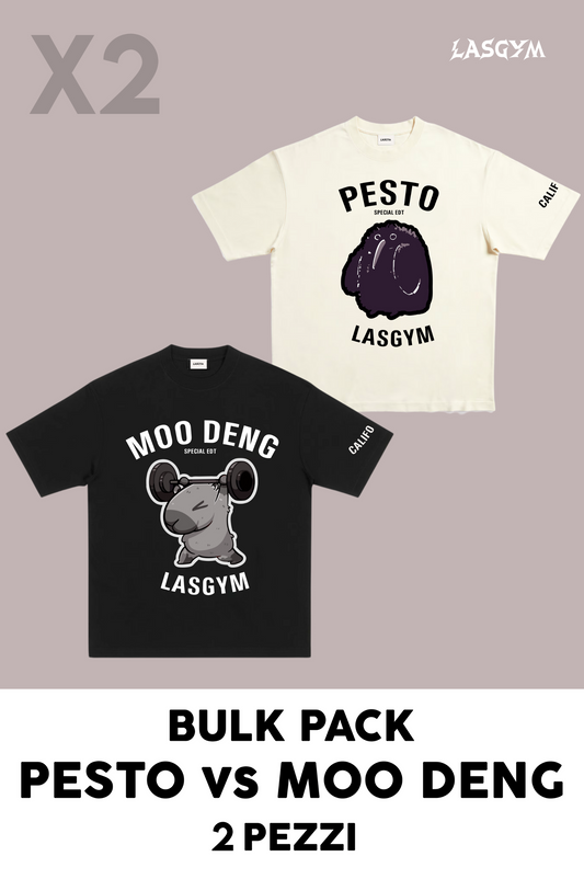 Paquete a granel 1 CAMISETA OVERSIZE LIMITADA MOO DENG + 1 CAMISETA OVERSIZE LIMITADA PESTO