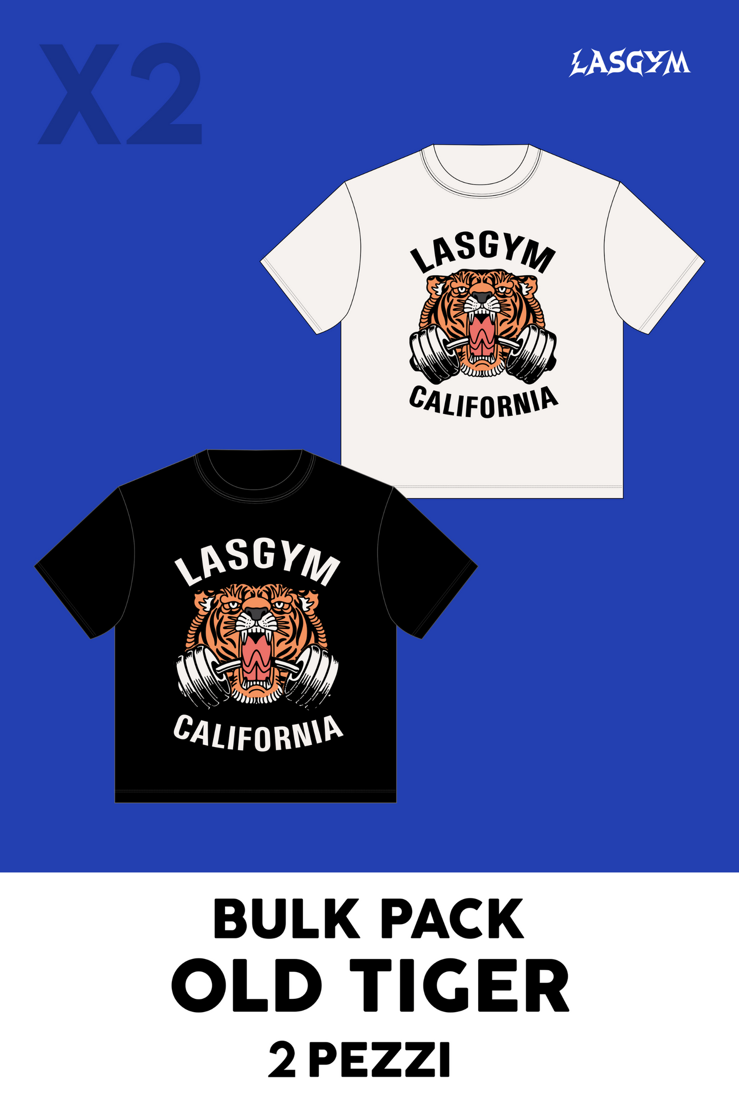 Bulk Pack 2 CAMISETA OVERSIZE OLD TIGER