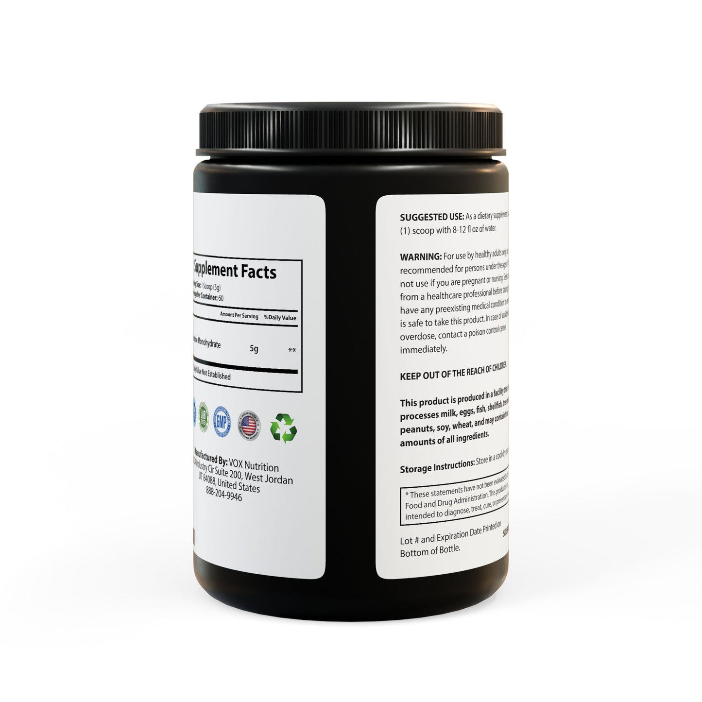 Lasgym® Creatine Monohydrate Supplement (300g, 10.58oz)