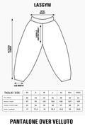 Pantalone Over Velluto W Light Blue