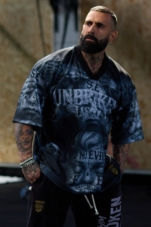 Tattoo Oversized Mesh T-shirt