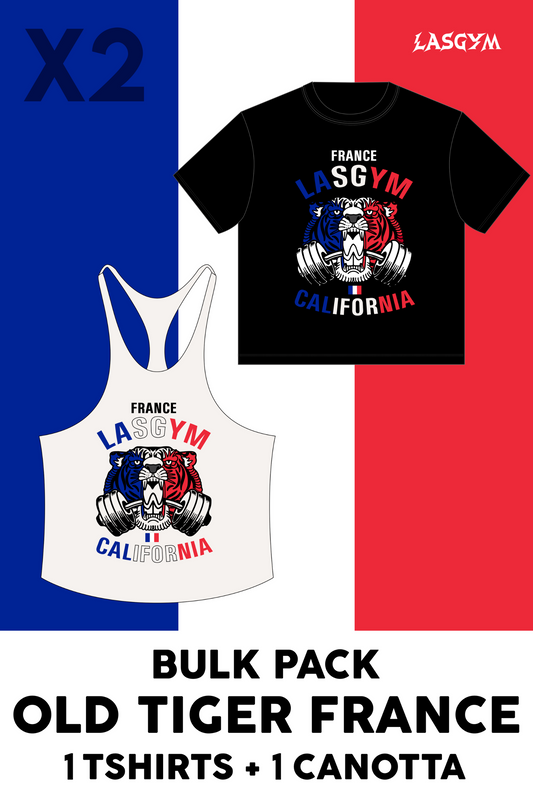 Bulk Pack 1 CAMISETA OVERSIZE + 1 CAMISETA DE TIRANTES OLD TIGER NACIONES FRANCIA