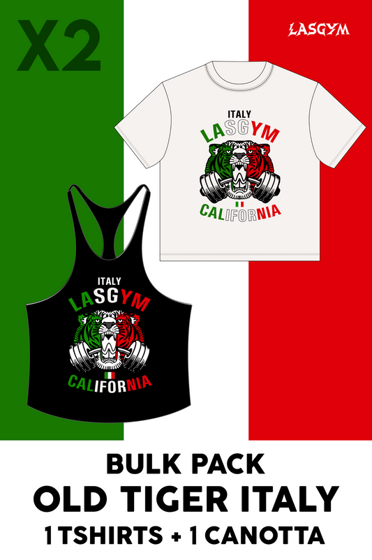 Bulk Pack 1 CAMISETA OVERSIZE + 1 CAMISETA SIN MANGAS OLD TIGER NACIONES ITALIA