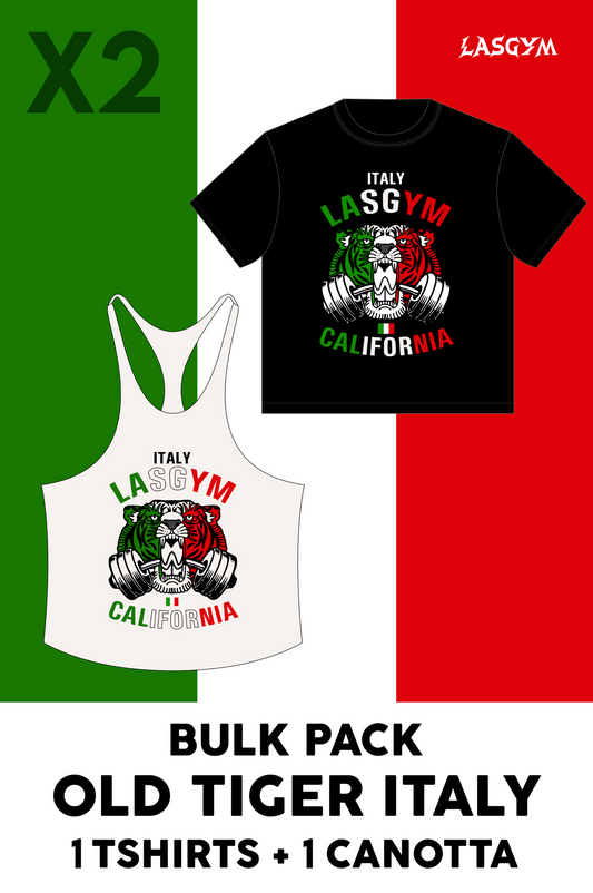 Bulk Pack 1 CAMISETA OVERSIZE + 1 CAMISETA SIN MANGAS OLD TIGER NACIONES ITALIA