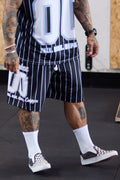Performance Pinstripe Oversized Shorts