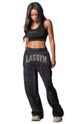 Pantalone Baggy Delavè Logo Front