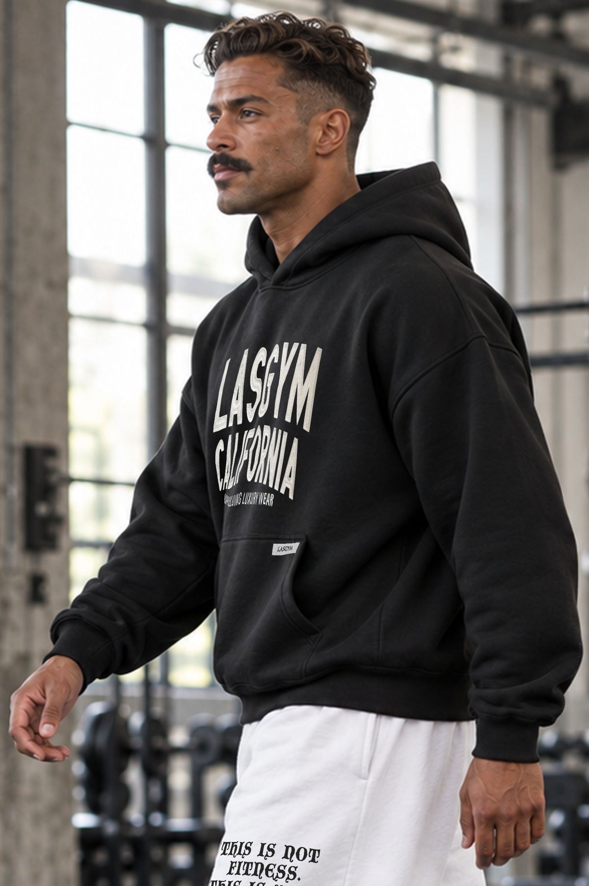 Felpa Over Cappuccio Premium California Embroidery