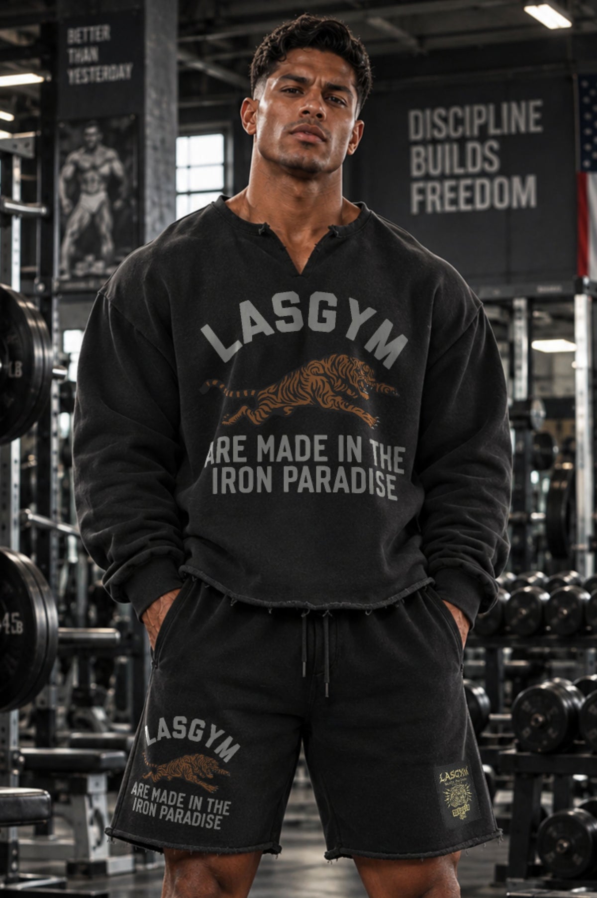 Felpa Golden Era Iron Paradise Black