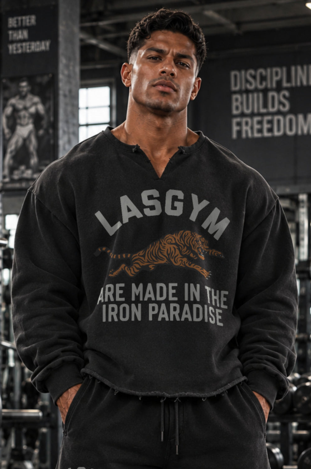 Felpa Golden Era Iron Paradise Black