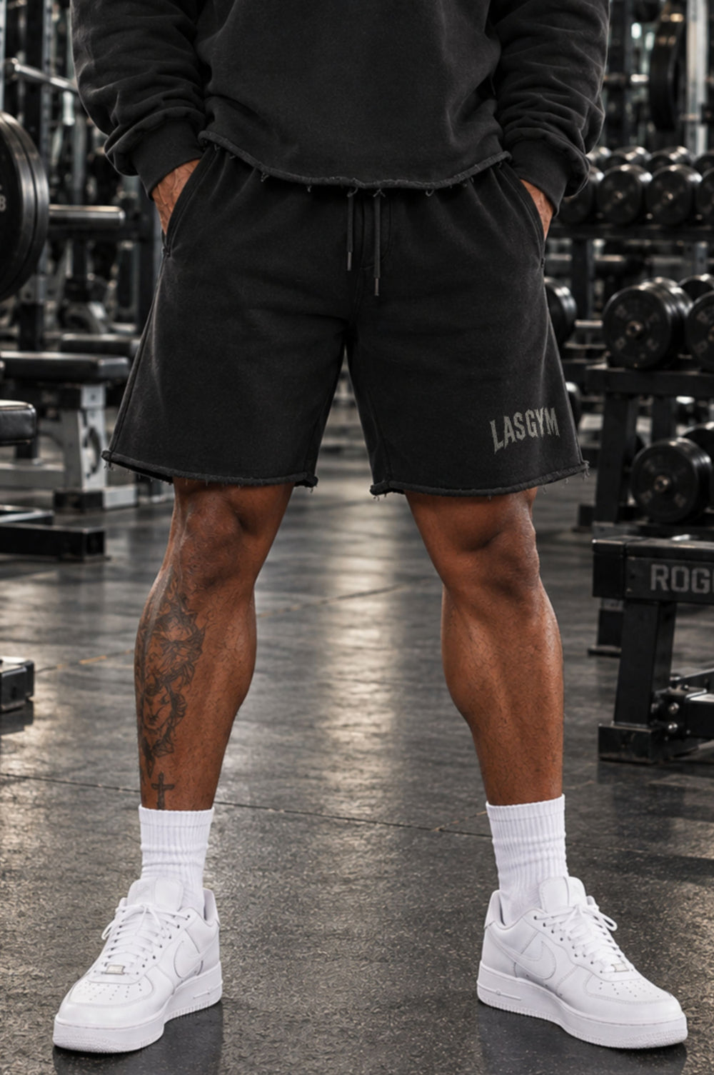Golden Era This is War Black Oversized Shorts
