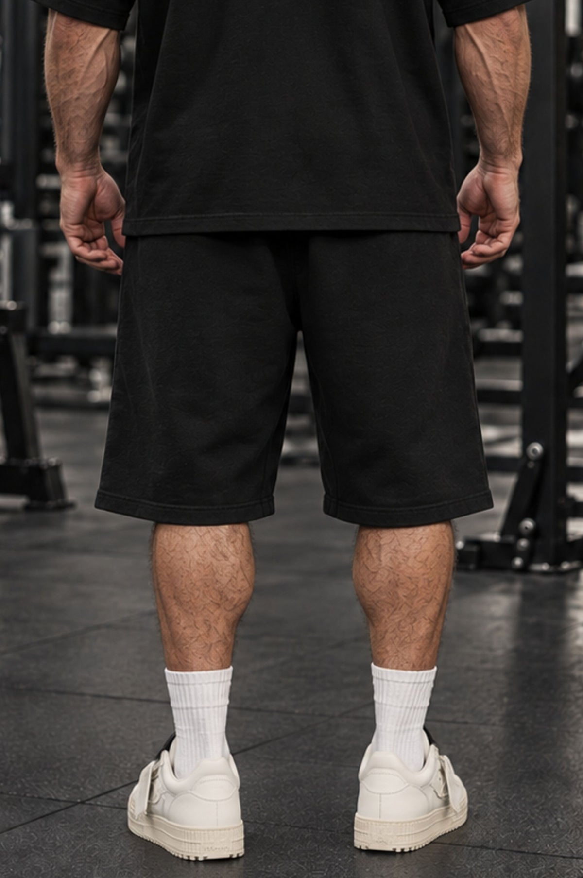 Golden Era This is War Black Oversized Shorts