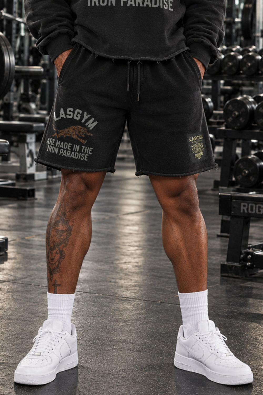 Golden Era This is War Black Oversized Shorts