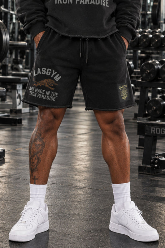 Golden Era This is War Black Oversized Shorts