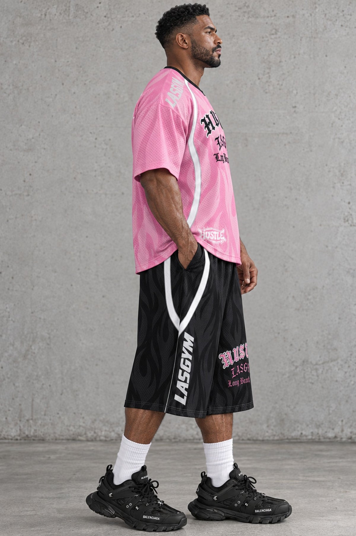 Golden Era This is War Black Oversized Shorts