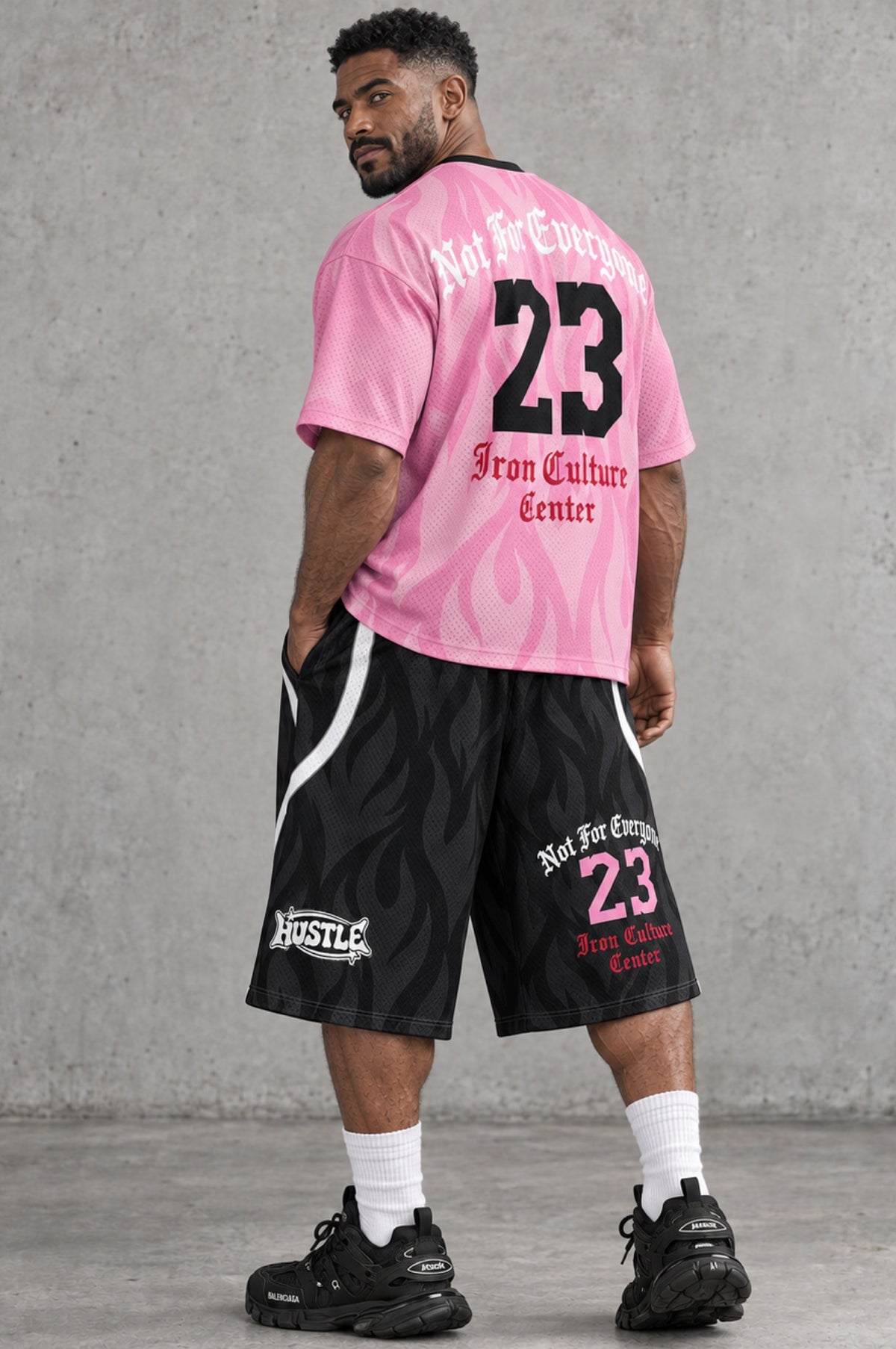 Golden Era This is War Black Oversized Shorts