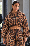 Relentless Metallic Oversized Cropped Hoodie