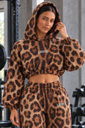 Relentless Metallic Oversized Cropped Hoodie