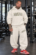 Felpa Over Cappuccio Premium Hustle Tape Wht