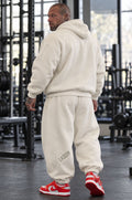 Felpa Over Cappuccio Premium Hustle Tape Wht