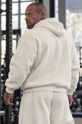 Felpa Over Cappuccio Premium Hustle Tape Wht