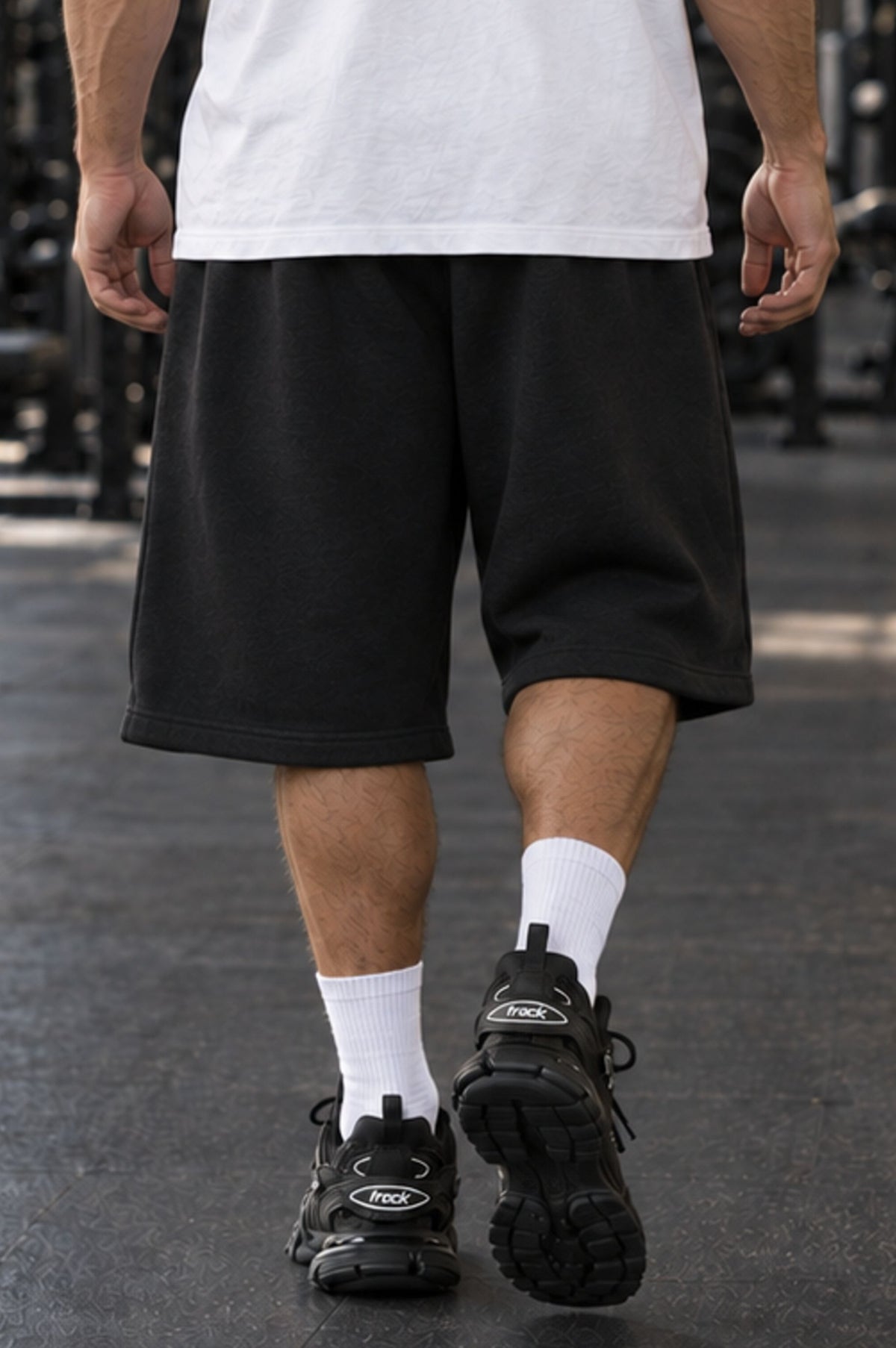 Golden Era This is War Black Oversized Shorts
