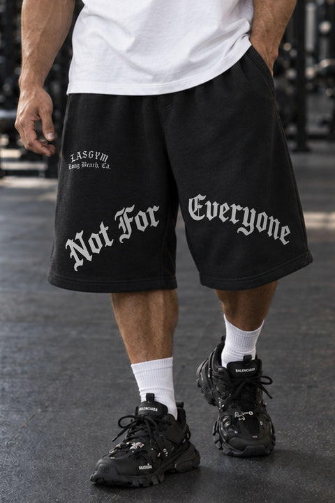 Golden Era This is War Black Oversized Shorts