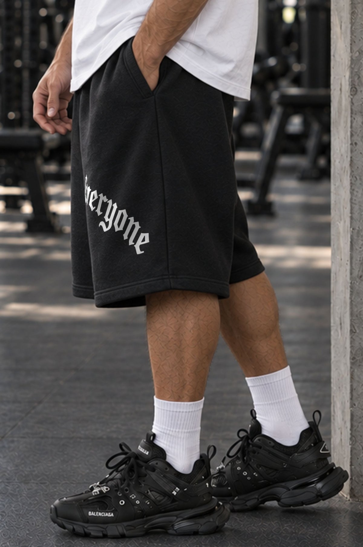 Golden Era This is War Black Oversized Shorts