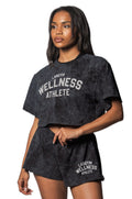T-shirt Crop Delavè Wellness Athlete Black