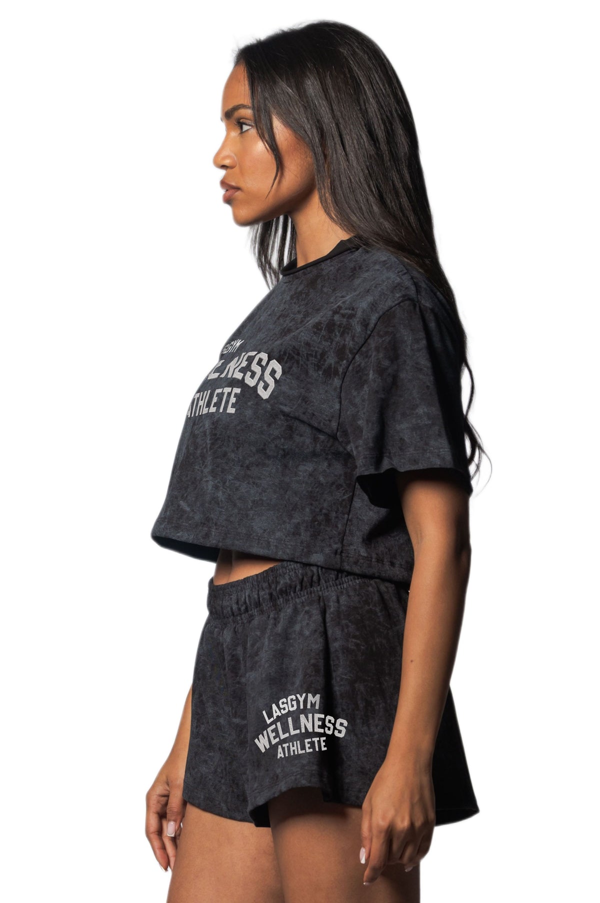 T-shirt Crop Delavè Wellness Athlete Black